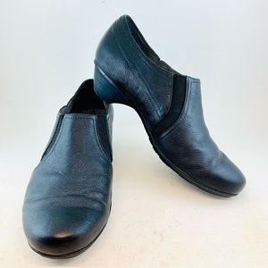 Abeo BIO System Black Leather Nara Heels Shooties, size 8.5 Neutral